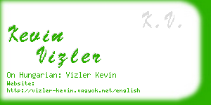 kevin vizler business card